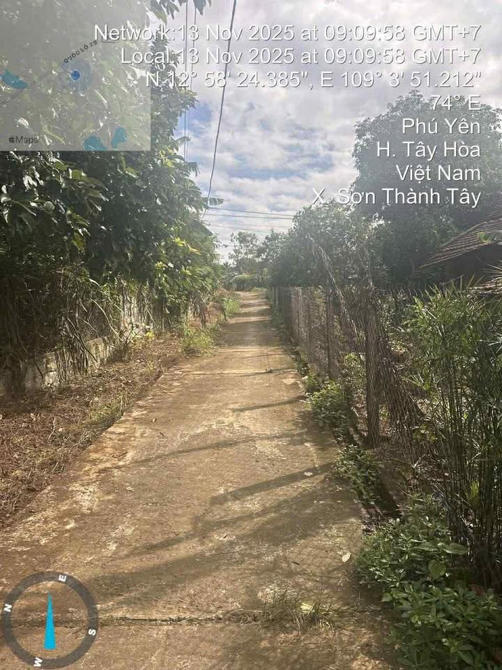 Lô đất 1576m² tại Sơn Thành Tây - Tây Hòa, Phú Yên - Đầu tư lý tưởng giá chỉ 6xx triệu!