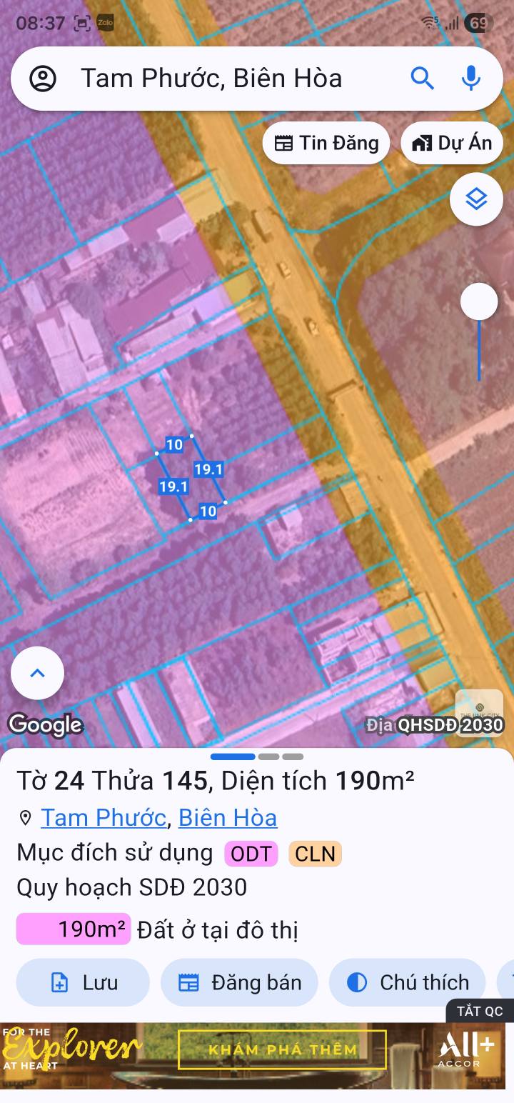 Đất nền Tam Phước Biên Hòa 190m² giá 1.599 tỷ - Cơ hội đầu tư hiếm có!