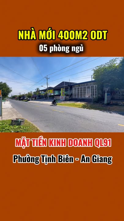Nhà mặt tiền Quốc Lộ 91 Tịnh Biên 400m² giá thỏa thuận - Vị trí kinh doanh đắc địa!
