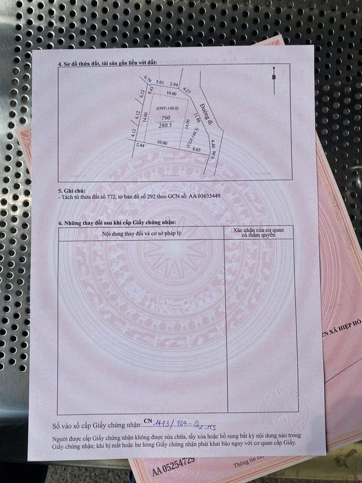 Đất thổ cư Ngọc Sơn Hiệp Hòa 280m² giá 1.3 tỷ - Cơ hội đầu tư hấp dẫn!