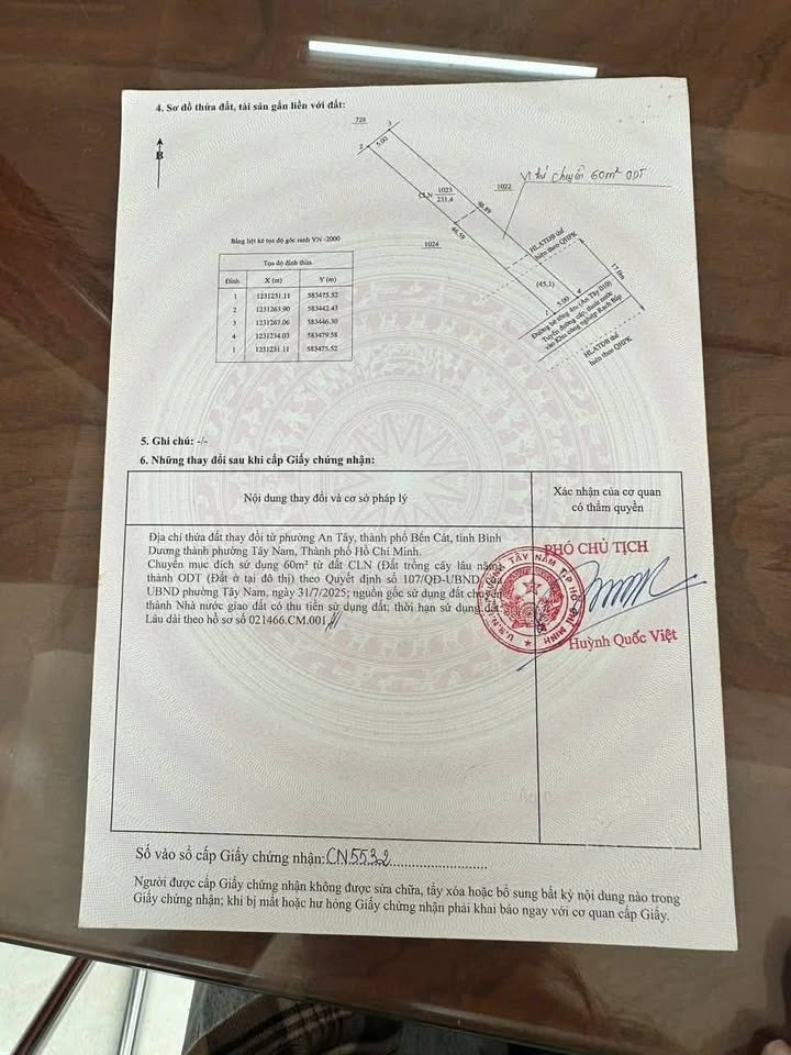 Đất nền An Tây, Bến Cát 235m² giá 1 tỷ - Cơ hội đầu tư tuyệt vời!