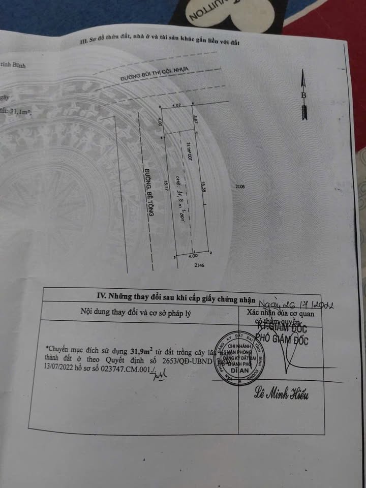 Đất mặt tiền đường nhựa Tân Đông Hiệp 77m² giá 2.8 tỷ - Kinh doanh thuận lợi!