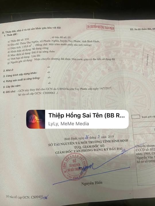 Nhà riêng tại Phước Nghĩa, Tuy Phước 110m² - Chính chủ bán gấp!