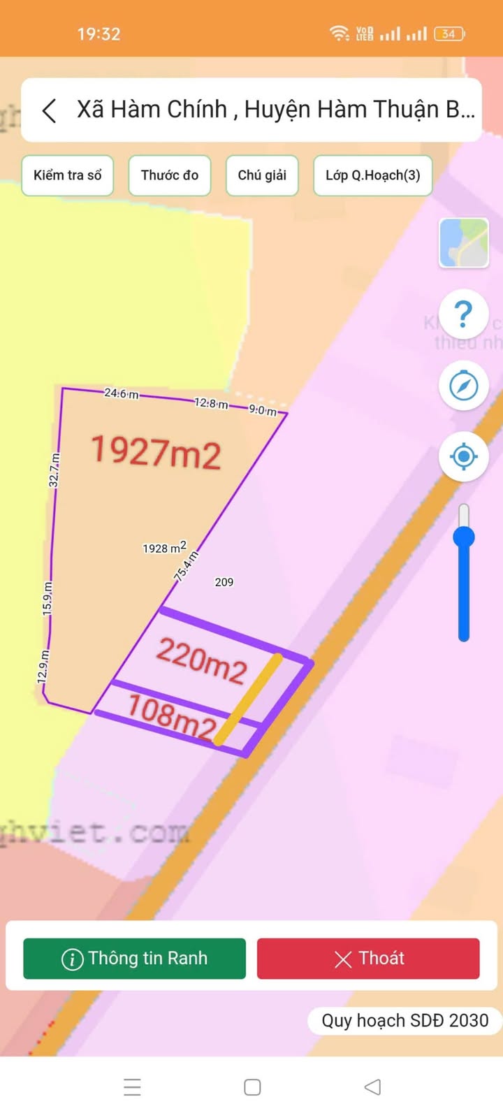 Đất mặt tiền nhựa Hàm Liêm 864m² giá 3 tỷ - Đầu tư sinh lời ngay!