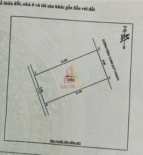 Đất biệt thự Vinh 189m² giá thỏa thuận - Hướng Đông Bắc, vị trí đẹp!