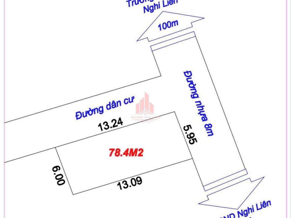 Đất nền lô góc 2 mặt tiền Kim Yên, Vinh 78.4m² - Sổ hồng chính chủ, giá thỏa thuận!