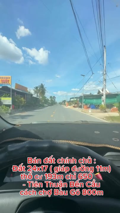 Đất thổ cư Bến Cầu 408m² giá 650 triệu - Đầu tư ngay hôm nay!
