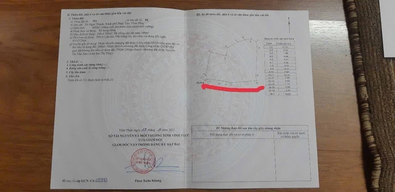 Đất nền Phường Xuân Hoà 690m² giá 2.76 tỷ - Vị trí đẹp gần hồ Đại Lải!