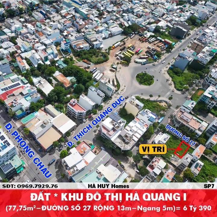 Đất KĐT Hà Quang I Nha Trang 77.75m² giá 6.39 tỷ - Đầu tư sinh lời!