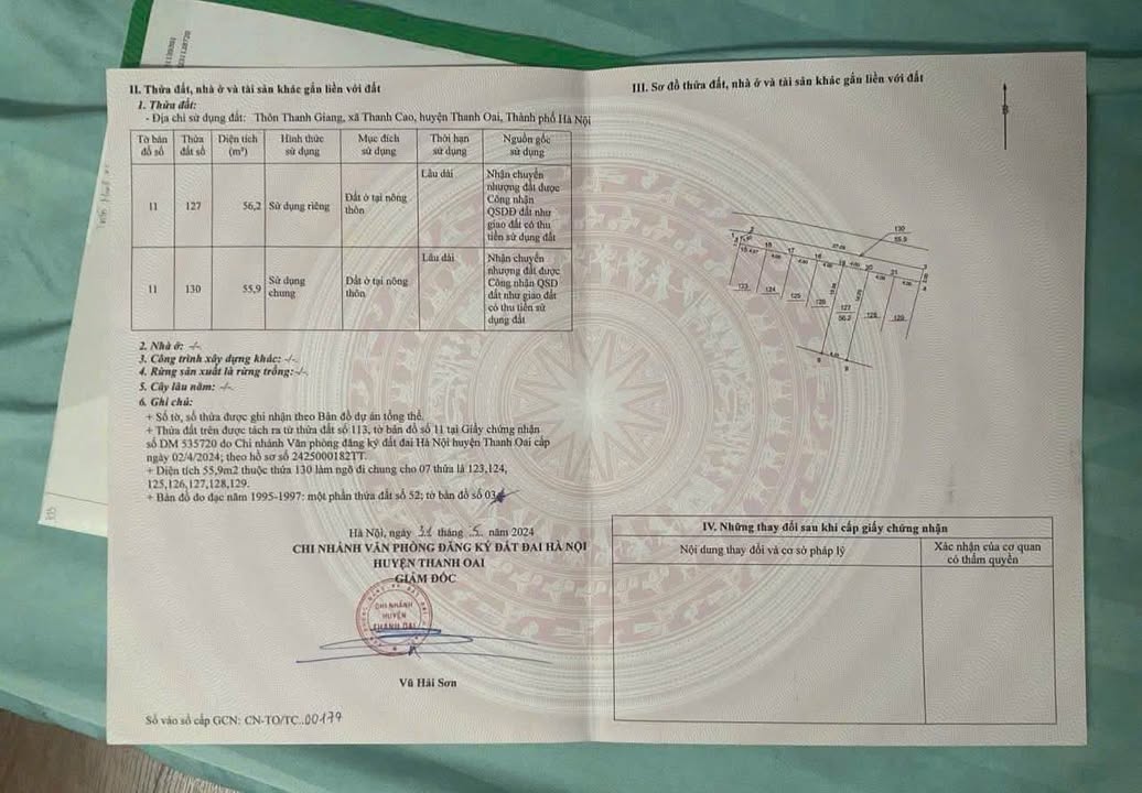 Đất nền Bình Minh, Thanh Oai 55.9m² giá 3.6 tỷ - Đầu tư sinh lời ngay!