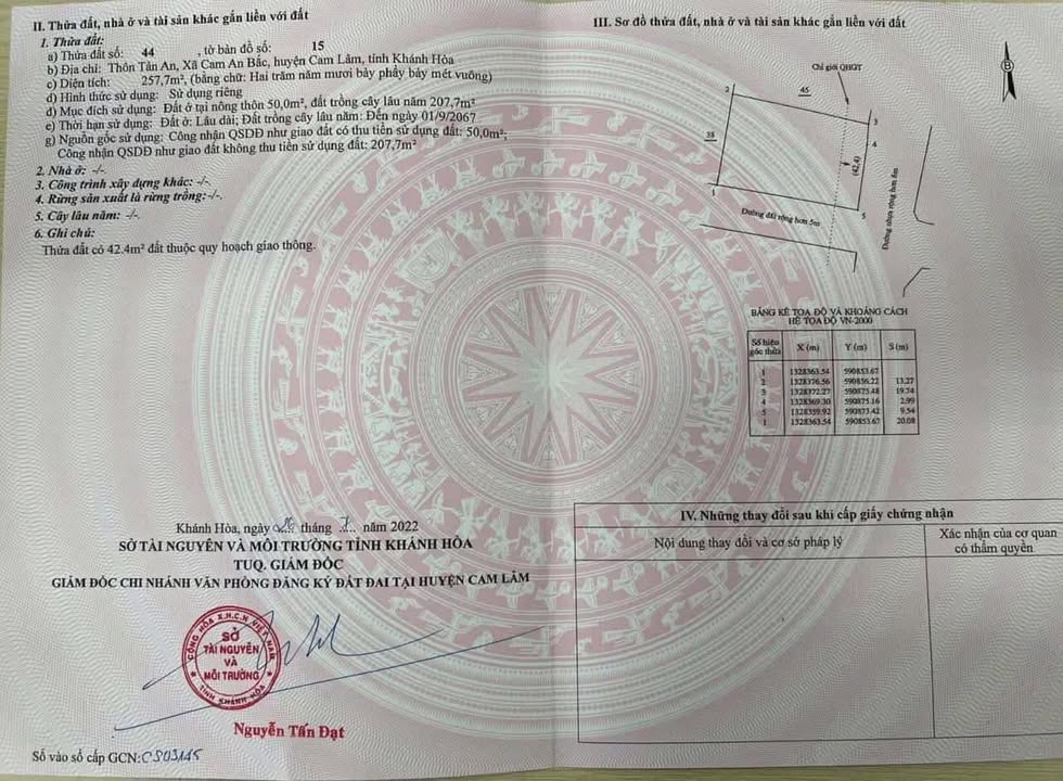 Đất nền Cam An Bắc 252m² - Hai mặt tiền, gần chợ và trường học!