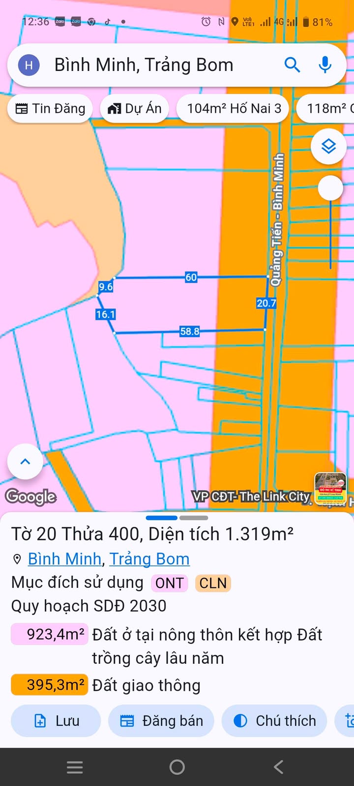 Đất nền Bình Minh, Trảng Bom 1242m² giá 6 tỷ - Đất thổ cư 200m² chính chủ!