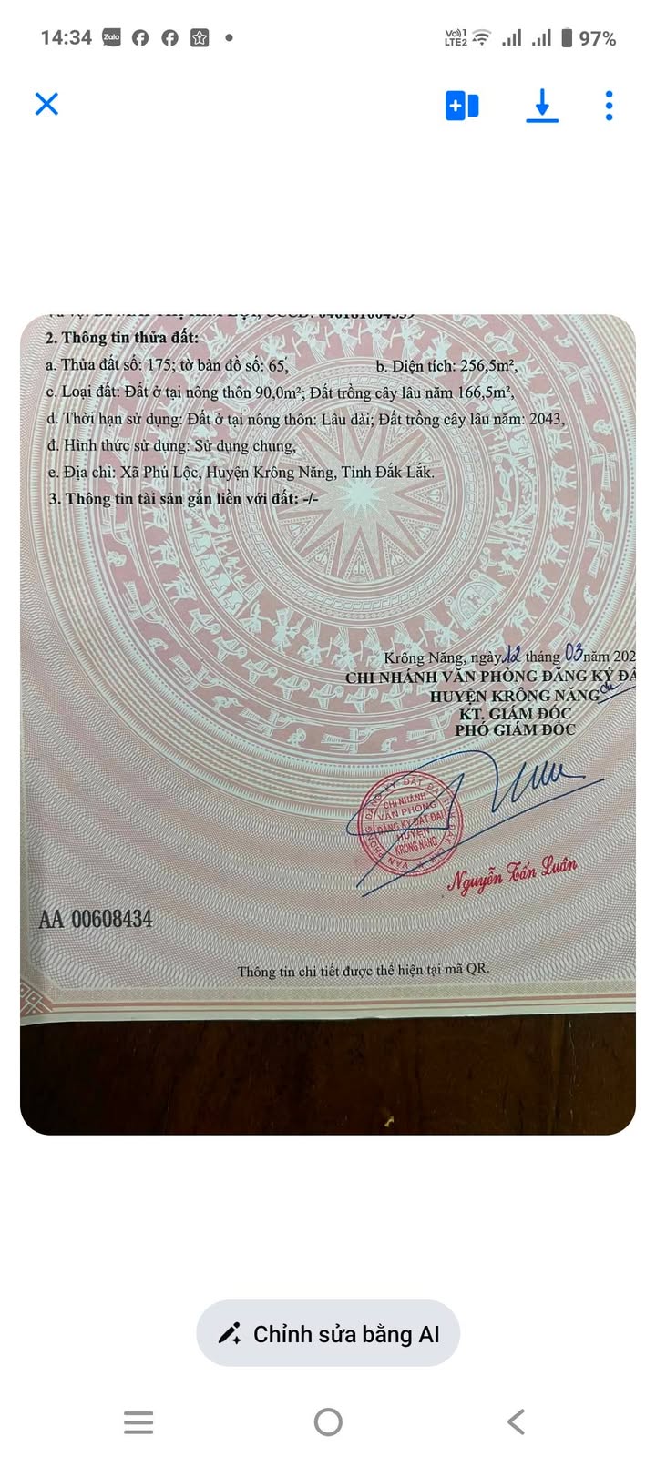 Lô đất Phú Lộc, Krông Năng 230m² - Sổ hồng riêng, giá đầu tư hấp dẫn!