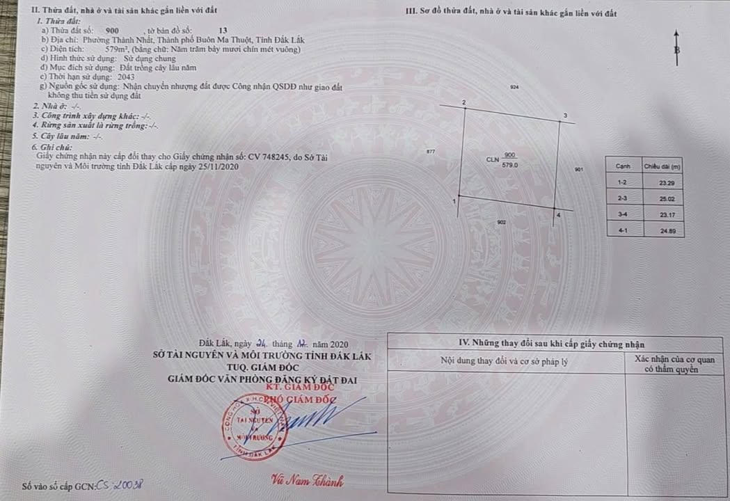 Đất nền phường Thành Nhất, Buôn Ma Thuột 579m² giá 1.7 tỷ - Cơ hội đầu tư hấp dẫn!