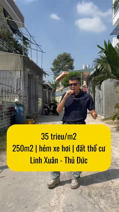 Đất nền Linh Xuân Thủ Đức 250m² giá 8.75 tỷ - Hẻm xe hơi thuận tiện!