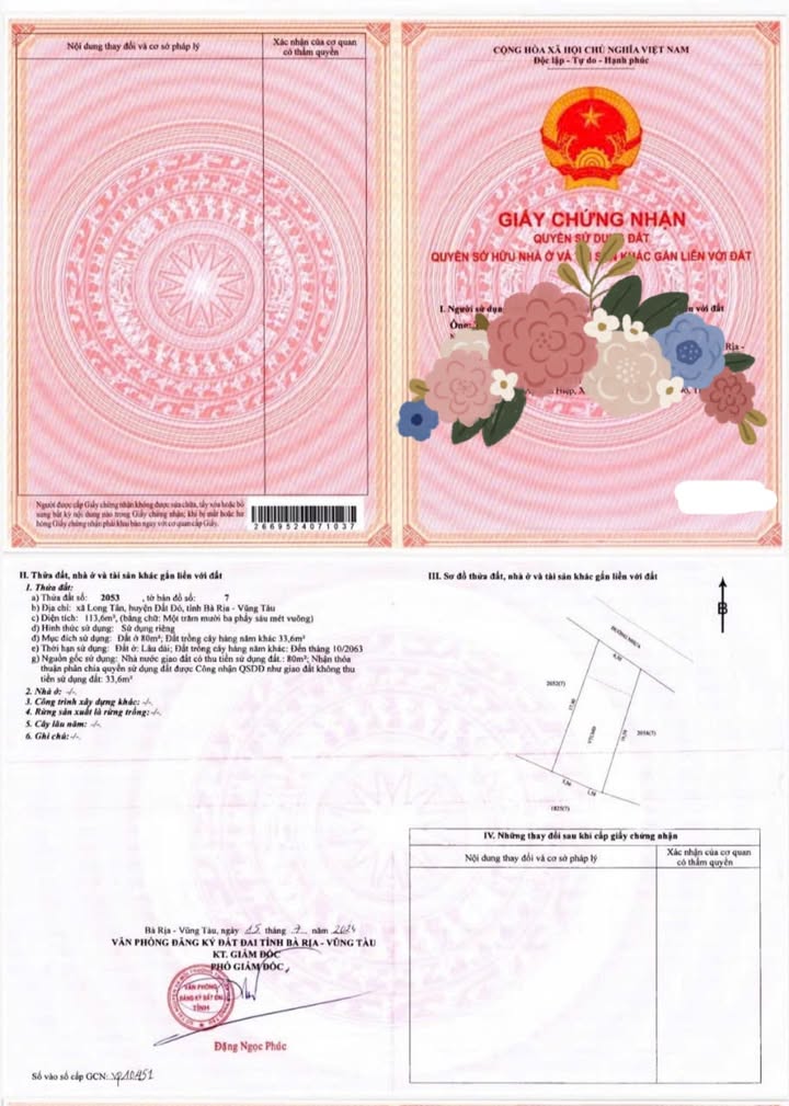 Đất nền Long Tân Nhơn Trạch 80m² giá 850 triệu - Sổ hồng chính chủ, mặt tiền đường nhựa