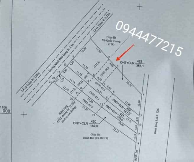 Bán đất mặt tiền Kênh Đòn Dông, Thạnh Lộc 370m² - Đầu tư sinh lời lý tưởng!