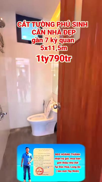 Nhà Cát Tường Phú Sinh, Đức Hòa, Long An 57m² giá 1.79 tỷ - Sổ hồng chính chủ, tiện nghi đầy đủ!