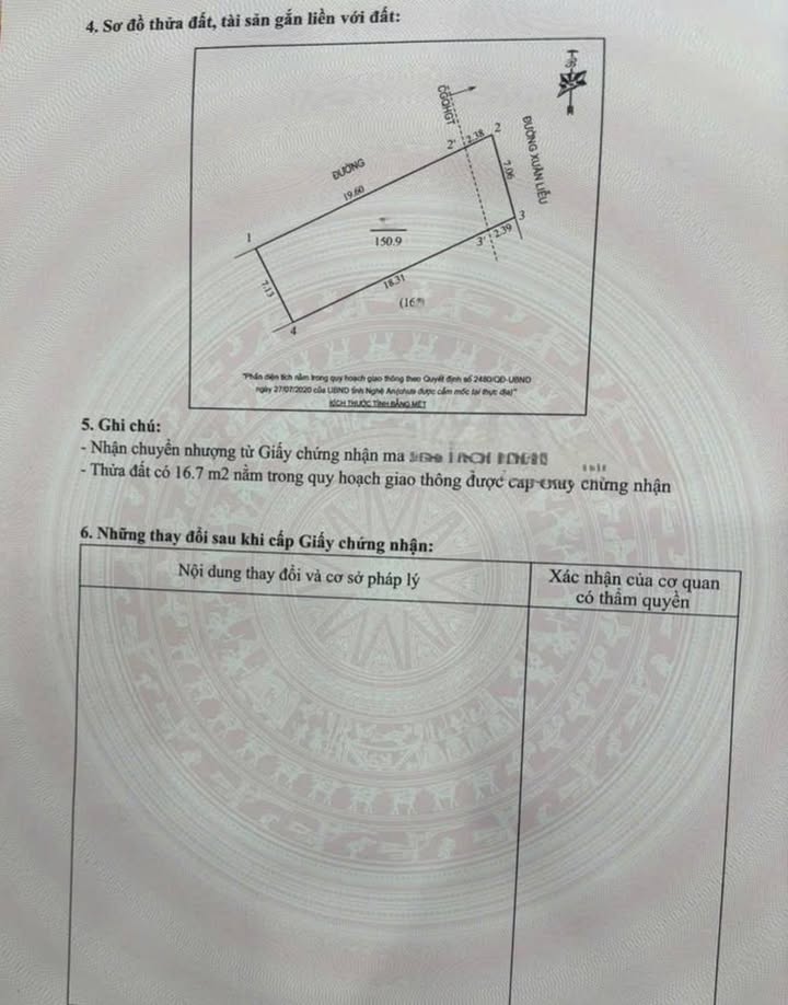 Đất mặt đường Xuân Liễu, Nghi Kim 150m² giá 4 tỷ - Vị trí đẹp, kinh doanh thuận lợi!