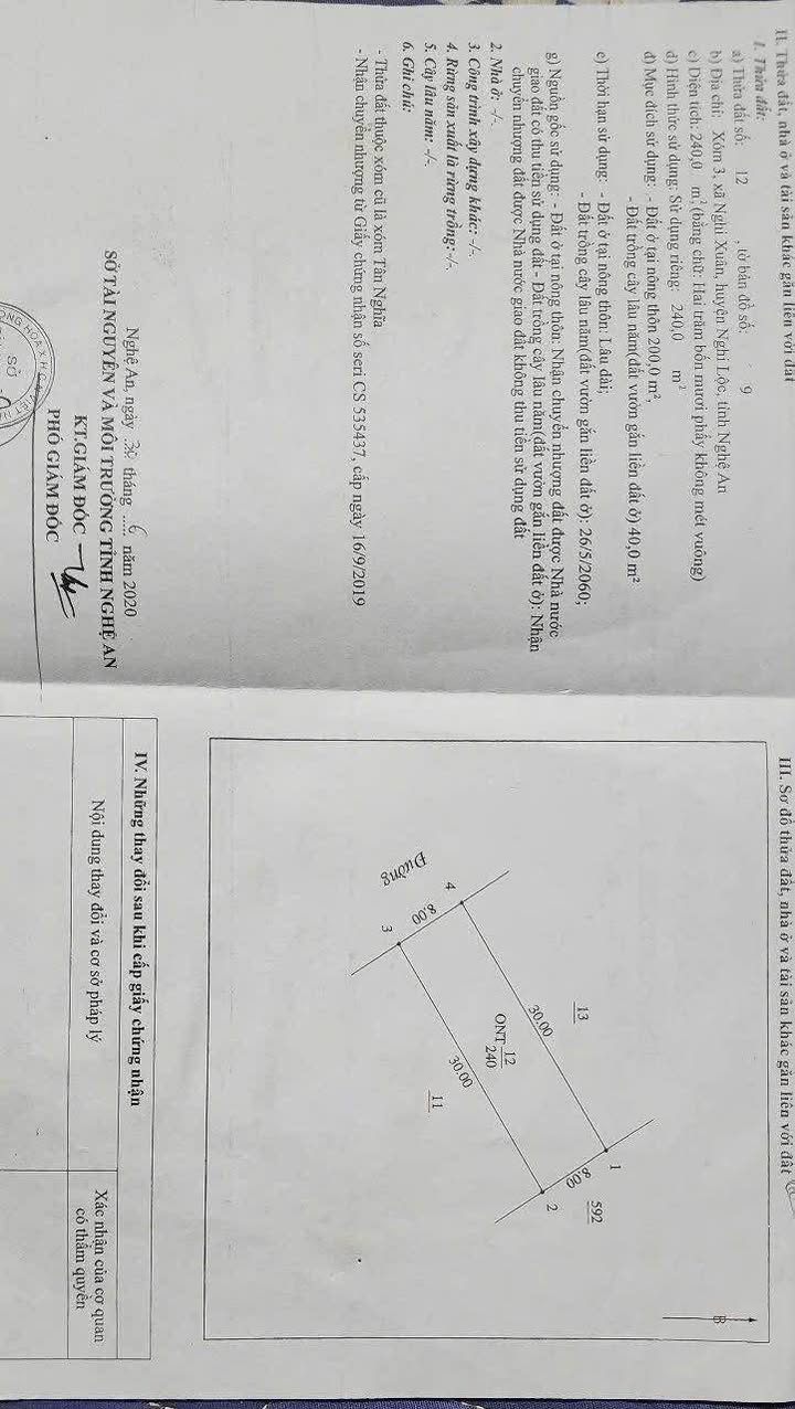 Lô đất đấu giá Nghi Xuân 240m² giá chỉ 2 tỷ - Đầu tư sinh lời cao!