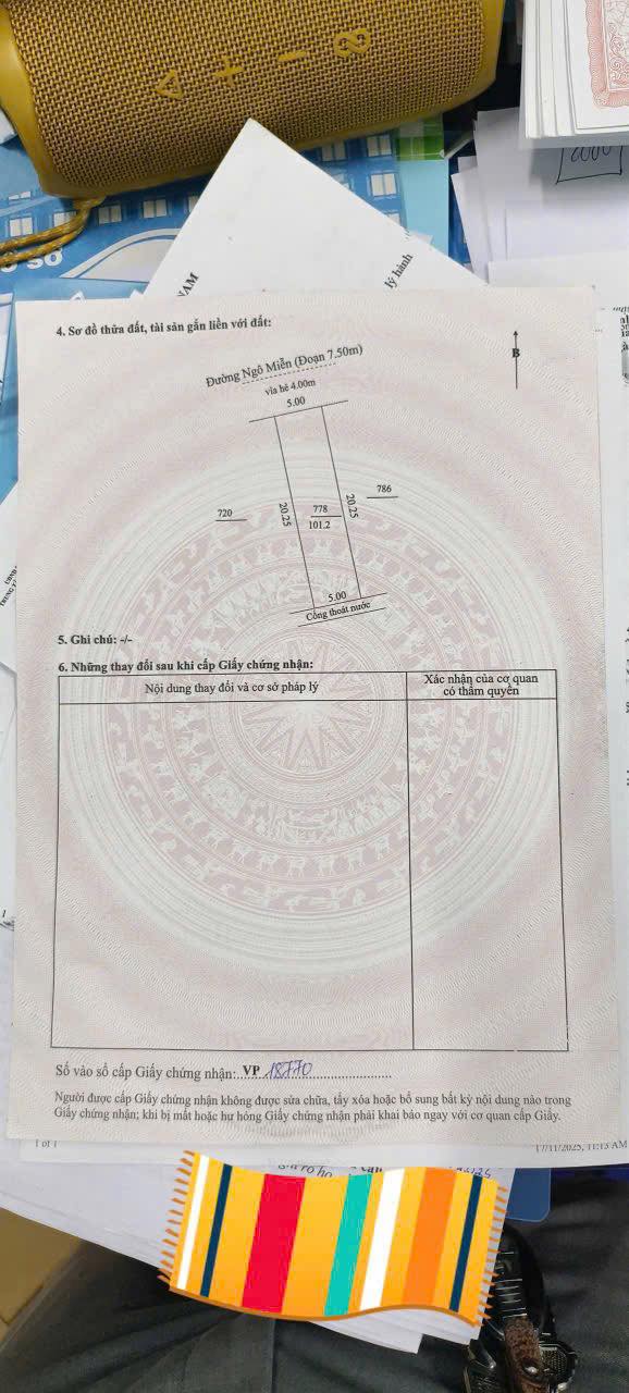 Đất nền Đà Nẵng 101.2m² giá 2.8 tỷ - Vị trí đẹp, không cống, không trụ!