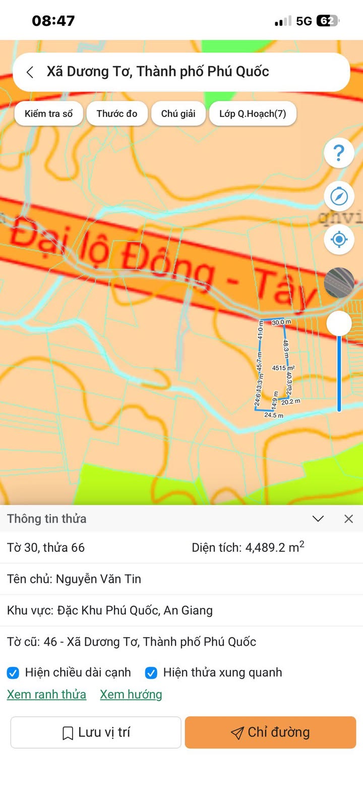 Đất nền 4.5 công đường Đại Lộ Đông Tây Suối Tiên Phú Quốc giá 4.8 tỷ - Cơ hội đầu tư lý tưởng!