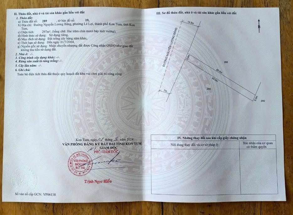 Đất nông nghiệp Nguyễn Lương Bằng, Phường Lê Lợi 300m² - Giá chỉ 200 triệu