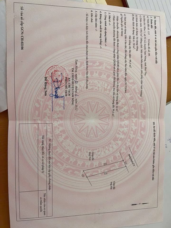 Đất nền kinh doanh Tề Lễ, Tam Nông 150m² - Mặt đường nhựa, giá 700 triệu!