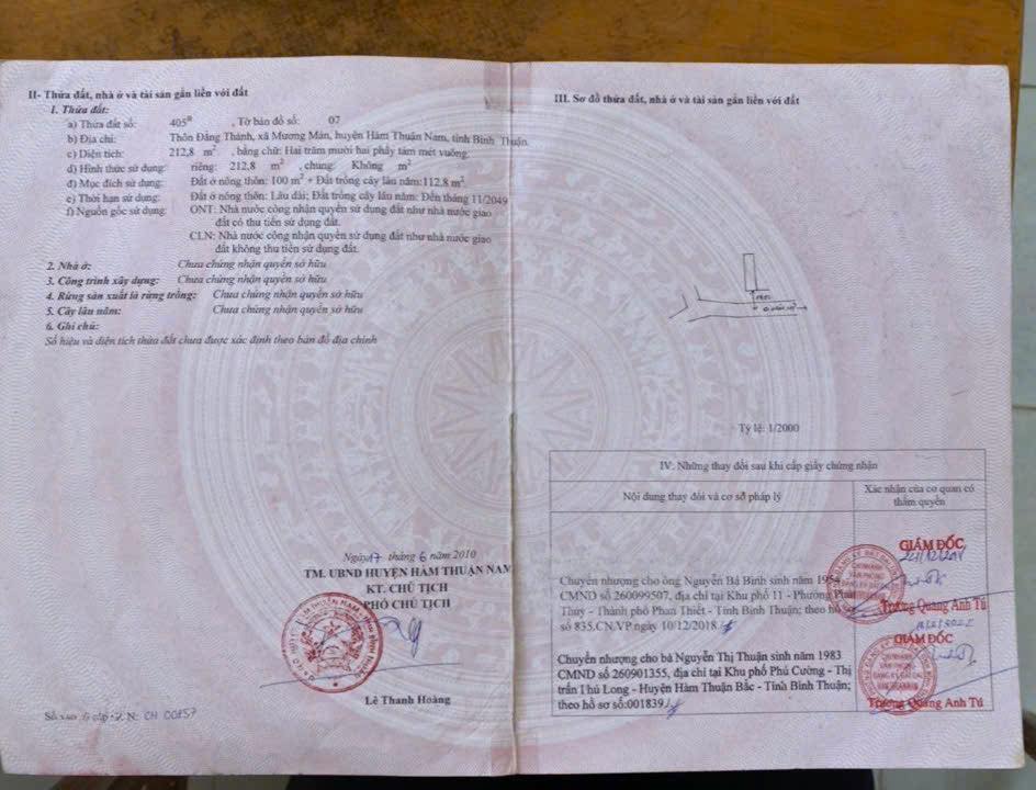 Đất thổ cư mặt tiền đường ĐT 707 - Xã Mương Mán - 212m² giá 770 triệu - Kinh doanh tốt!