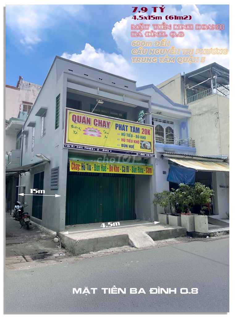 Nhà góc 2 mặt tiền đường Ba Đình 61m² giá 7.6 tỷ - Đầu tư sinh lời ngay!