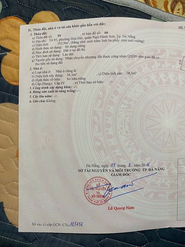 Đất nền Hòa Hải Đà Nẵng 103m² - Gần đường Huyền Trân Công Chúa