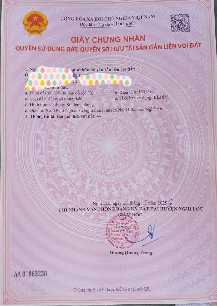 Đất Nền Xóm Kim Nghĩa, Nghi Long 139.9m² giá 1.1 tỷ - Cơ hội đầu tư tốt!