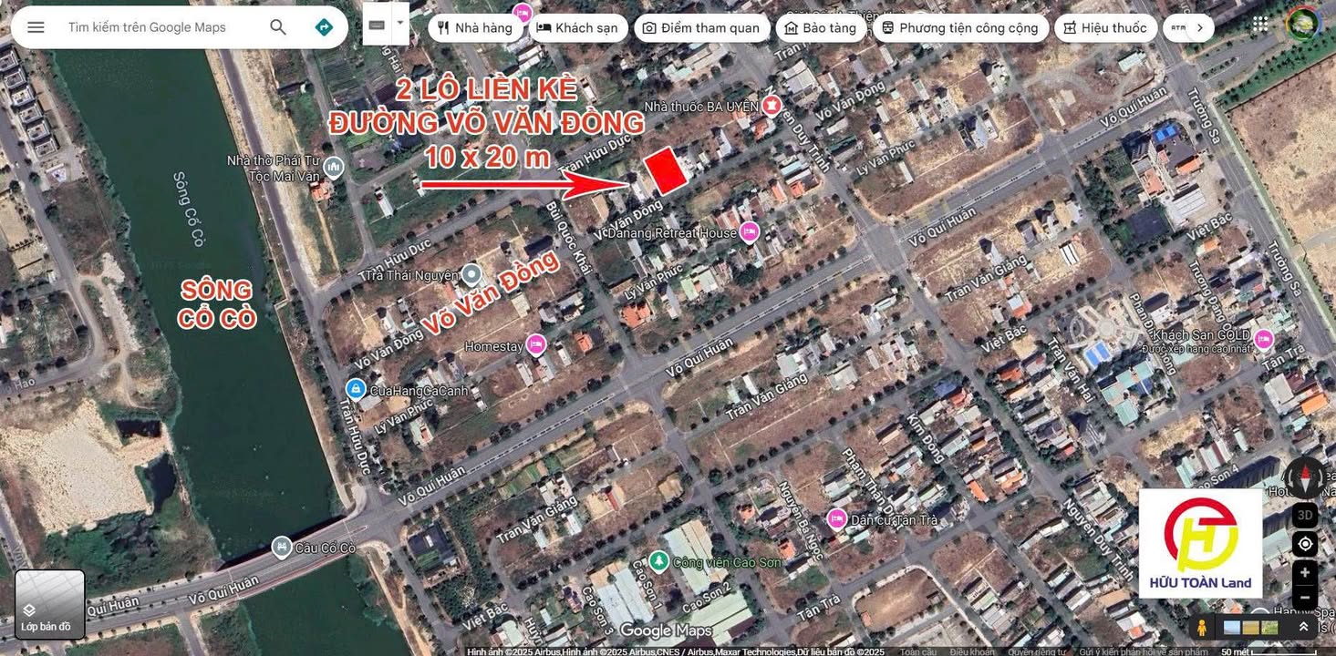 Đất nền liền kề đường Võ Văn Đồng, Đà Nẵng 200m² - Vị trí đắc địa gần biển Tân Trà