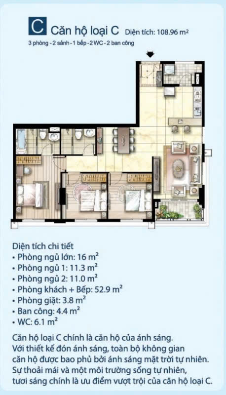 Căn hộ Docklands quận 7 115m² giá 1.8 tỷ - Không gian sống lý tưởng cho gia đình!