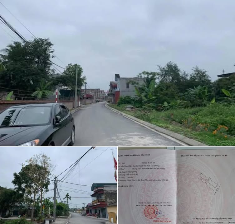 Bán đất góc 2 mặt tiền Khu phố 5, Thị Trấn Thanh Hà 113m² giá 2.9 tỷ - Đầu tư sinh lời!