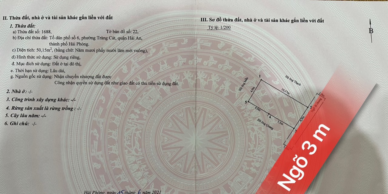 Đất nền Tràng Cát Hải Phòng 50,15m² giá thương lượng - Ô tô vào tận nơi!