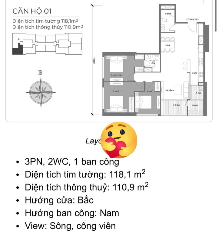 Căn hộ Vinhomes Central Park 118m² giá 15.3 tỷ - Căn góc thoáng mát!