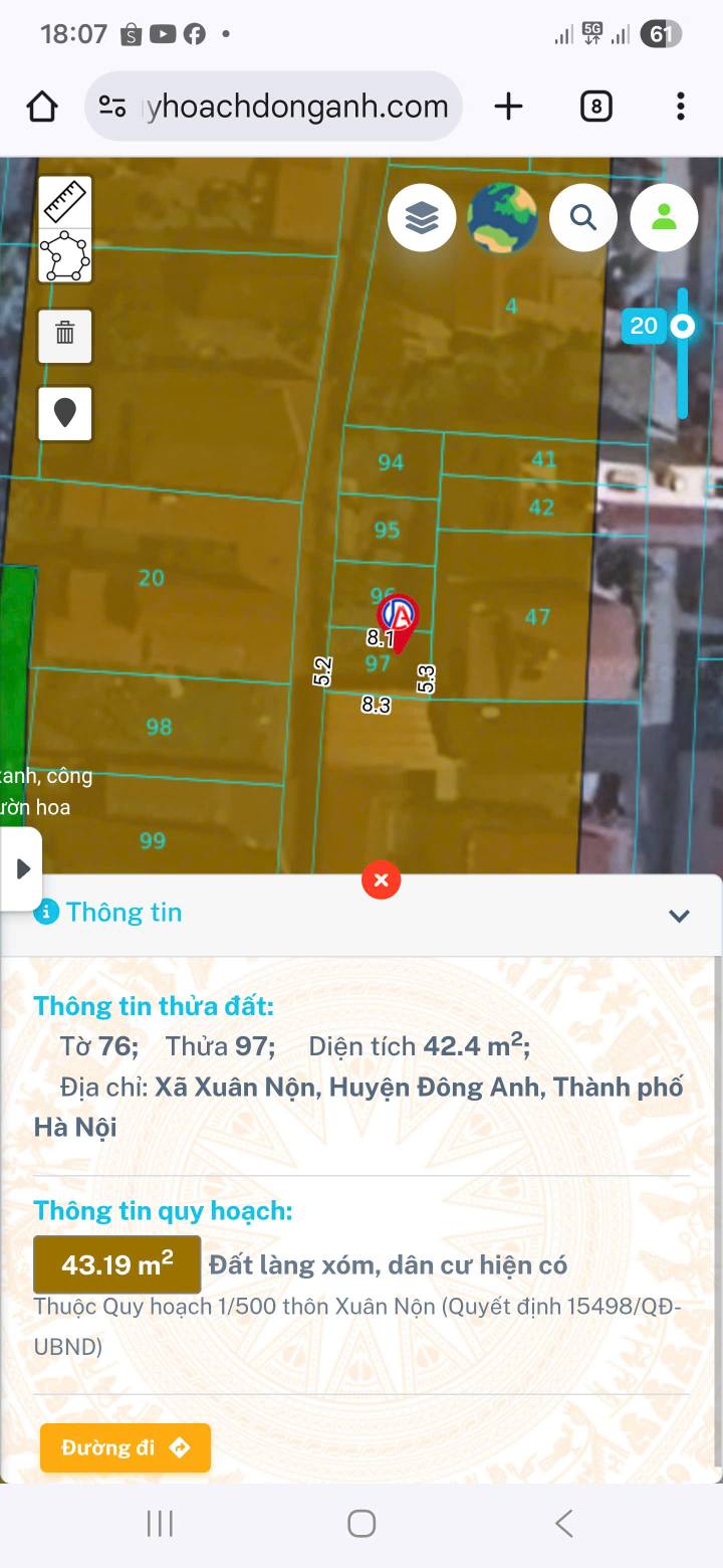 Đất nền Xuân Nộn Đông Anh 42.4m² giá 3.1 tỷ - Đầu tư sinh lời ngay!
