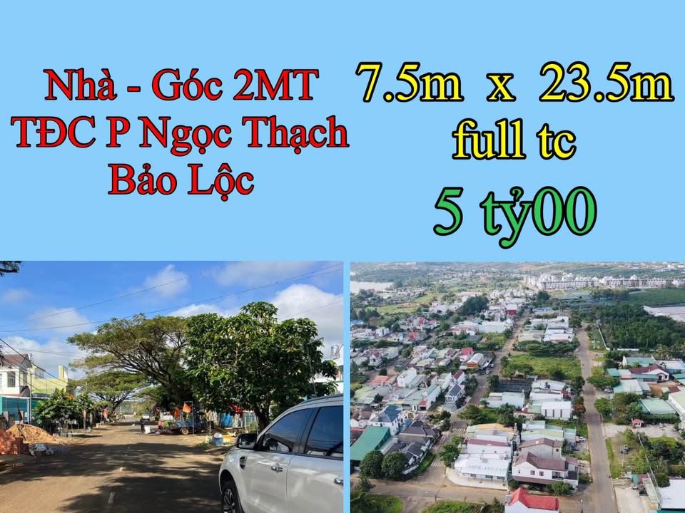 Nhà 2 mặt tiền Phạm Ngọc Thạch, Bảo Lộc 176.25m² giá 5 tỷ - Góc ngã 4 đắc địa!