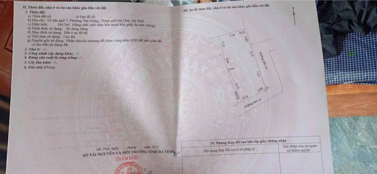 Nhà cấp 4 2 mặt tiền TDP 7 Tân Giang 144m² giá 1 tỷ - Vị trí trung tâm thuận lợi!