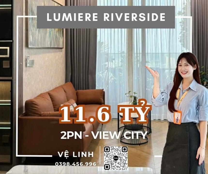 Căn hộ LUMIERE RIVERSIDE quận 2, 69m² giá 11.6 tỷ - Đã có sổ hồng, full nội thất!