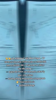 Đất Minh Thạnh Dầu Tiếng 1000m² giá 1.3 tỷ - Sổ đỏ chính chủ, mặt tiền 10m