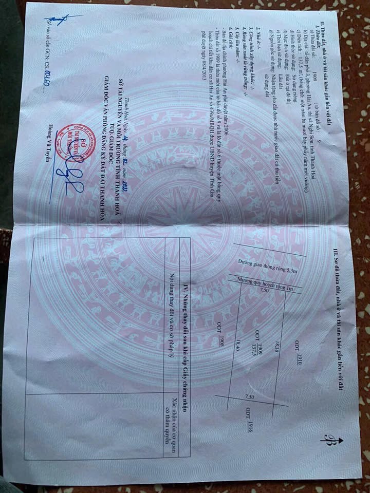 Đất nền chính chủ phường Hải An, Nghi Sơn 140m² chỉ 980 triệu - Sổ đỏ đầy đủ!