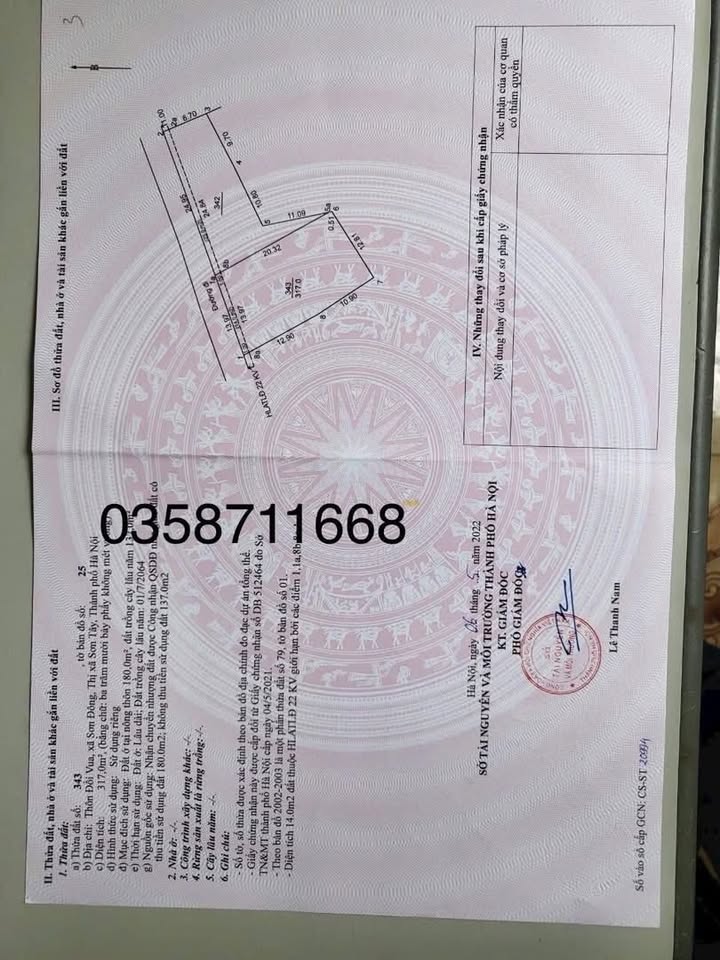 Đất nền Đoài Phương Thạch Thất 317m² - Vị trí vàng, tiềm năng lớn!