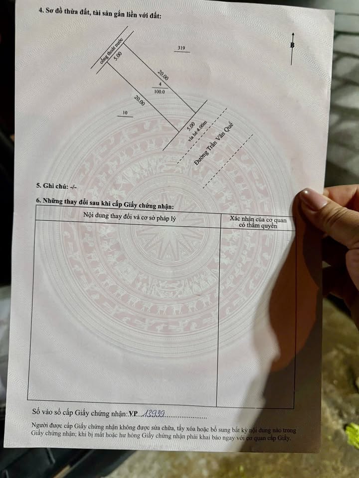 Đất nền mặt tiền đường Trần Văn Quế 100m² giá 4.7 tỷ - Cơ hội đầu tư tuyệt vời!