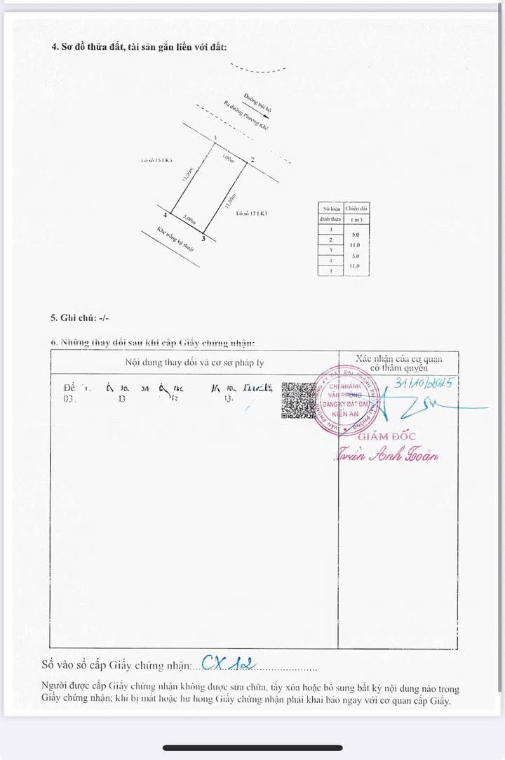 Đất TĐC phương Khê, Kiến An 55m² giá 660 triệu - Vị trí đắc địa mặt chính đường