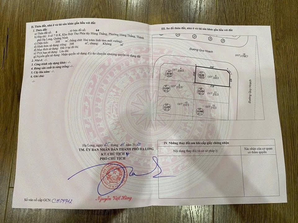 Đất nền Hùng Thắng - 208m² giá 7 tỷ - Suất đầu tư sinh lời hấp dẫn!