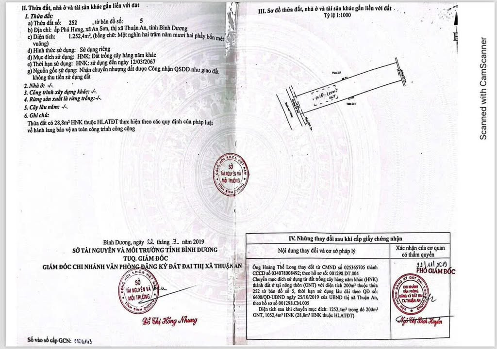 Đất An Sơn, Thuận An 1.252m² giá 7.55 tỷ - Cơ hội đầu tư tuyệt vời!
