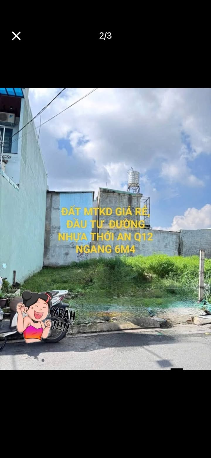 Đất mặt tiền kinh doanh Thới An Q12 90m² giá 5 tỷ - Đầu tư sinh lời đối diện Metro!