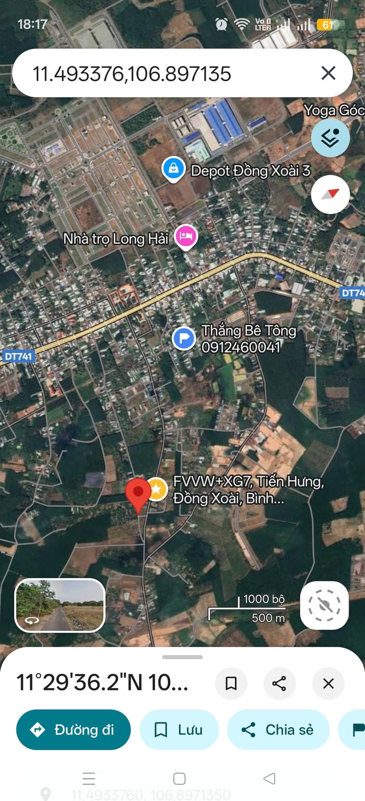 Đất nền Tiến Hưng 1250m² giá chỉ 500 triệu - Cơ hội đầu tư hấp dẫn!